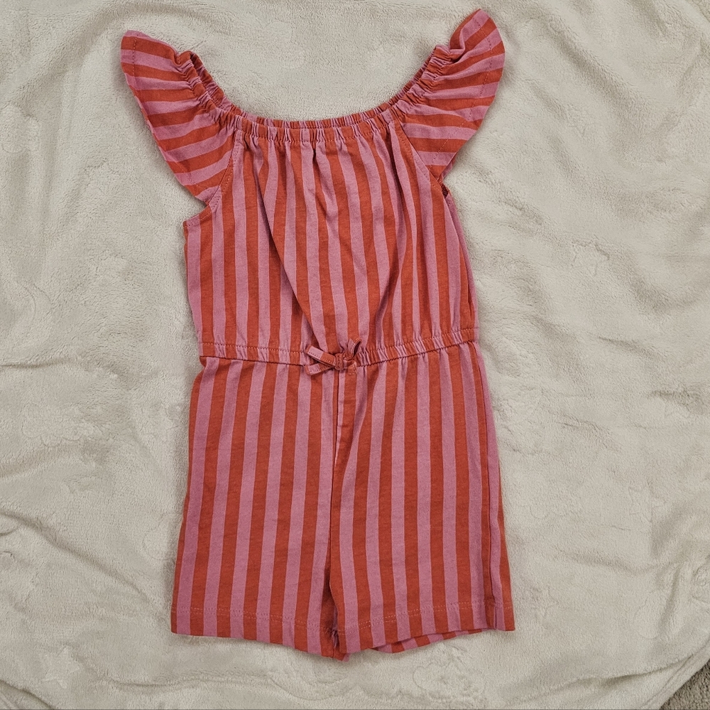 Primark Pink and Red Striped Kids Romper
